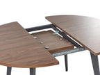 Extending Dining Table BOVINA Dark Brown 120/150 cm 120 cm