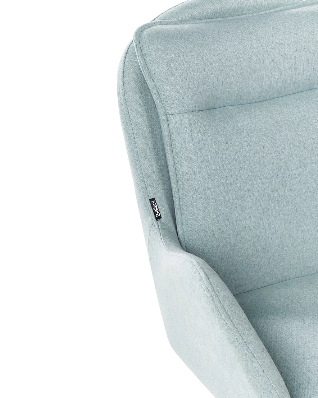 Set of 2 Dining Chairs Swivel AVELAR Fabric Light Blue
