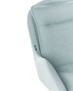 Set of 2 Dining Chairs Swivel AVELAR Fabric Light Blue