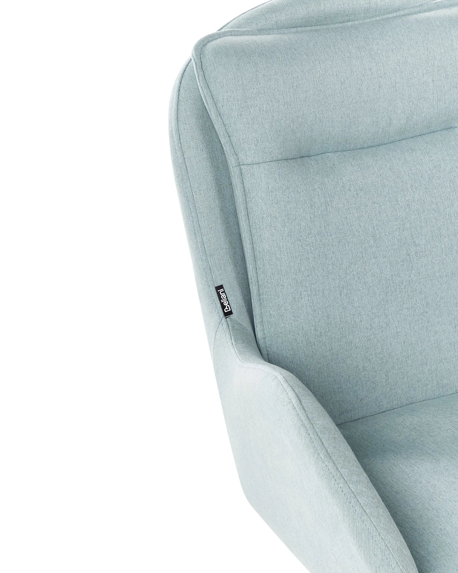 Set of 2 Dining Chairs Swivel AVELAR Fabric Light Blue