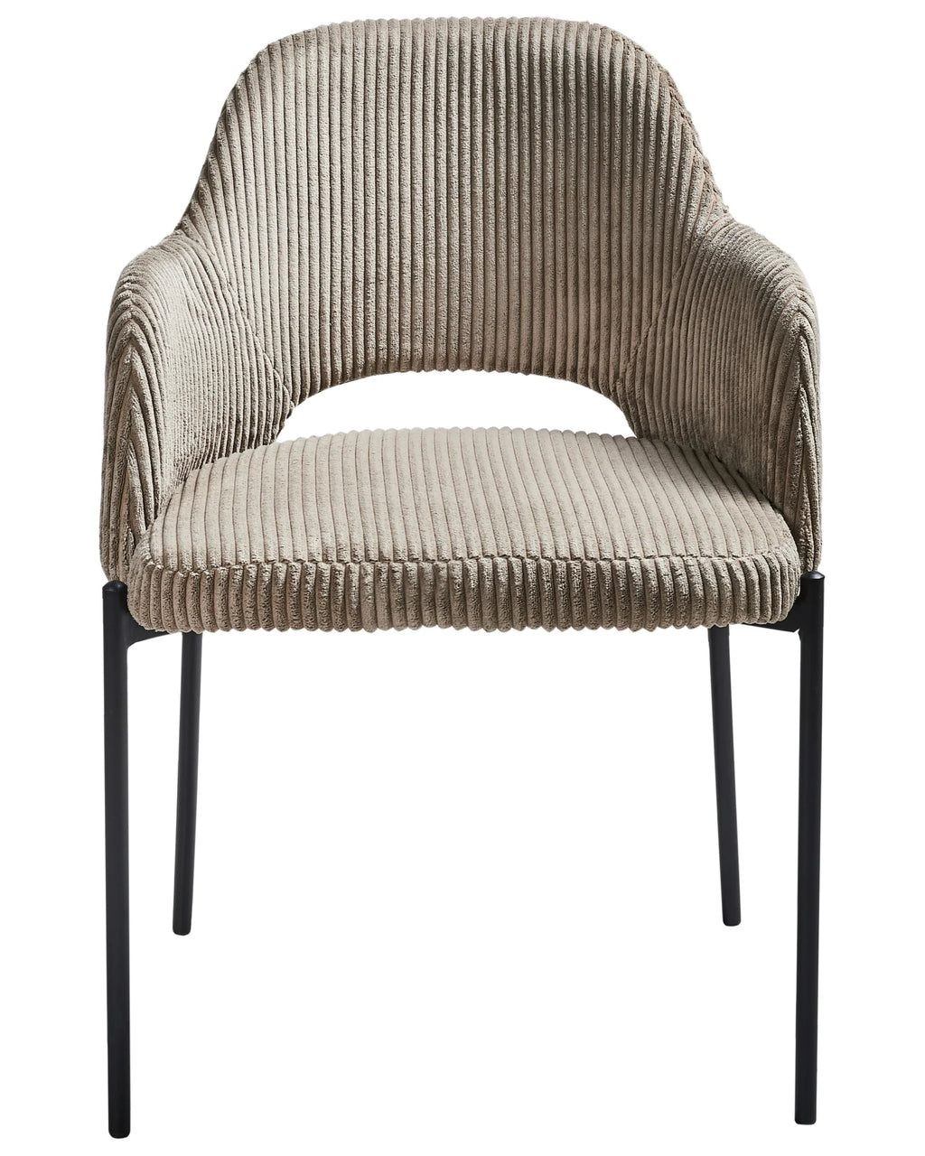 Set of 2 Dining Chairs RATON Corduroy Taupe
