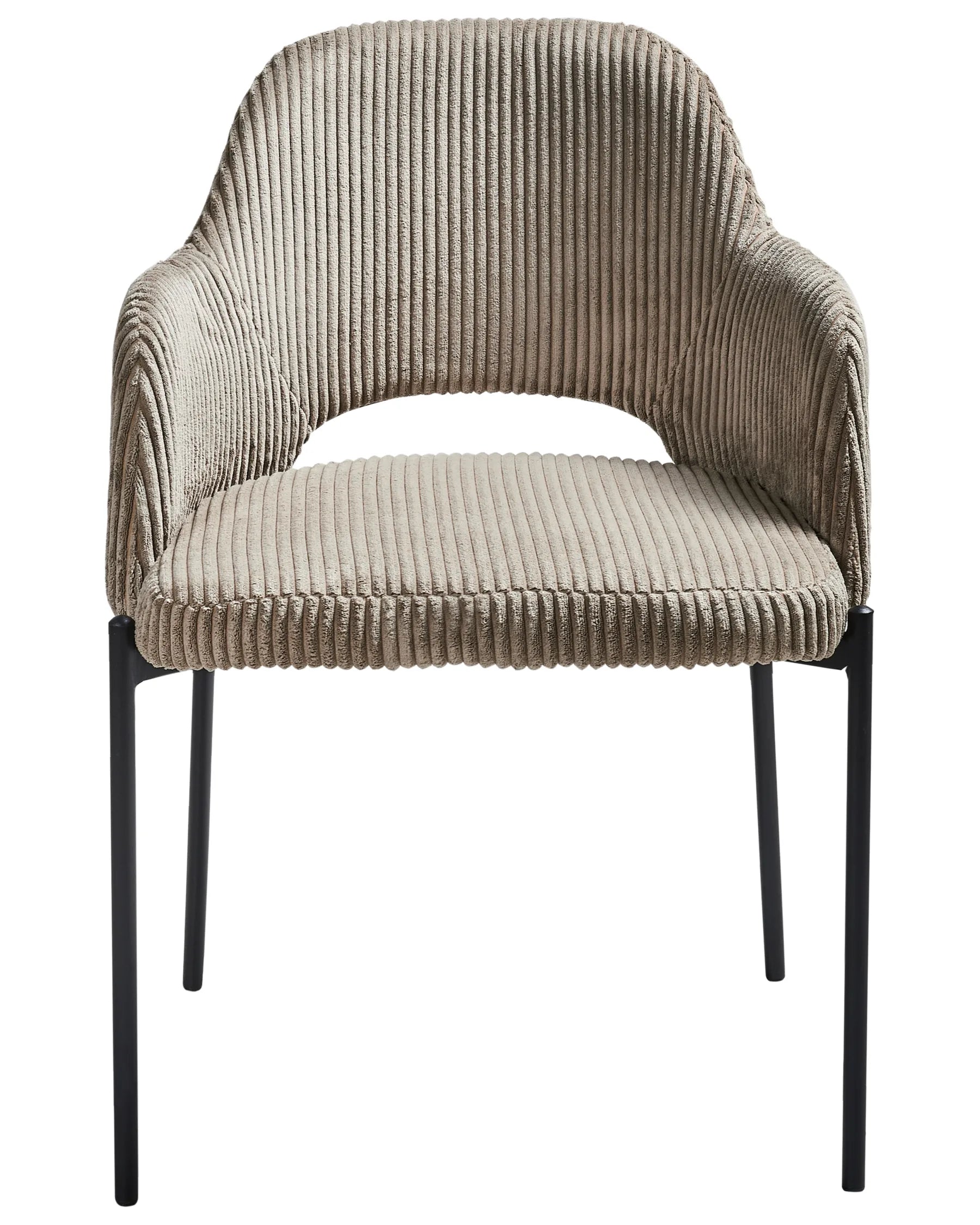 Set of 2 Dining Chairs RATON Corduroy Taupe