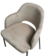 Set of 2 Dining Chairs RATON Corduroy Taupe