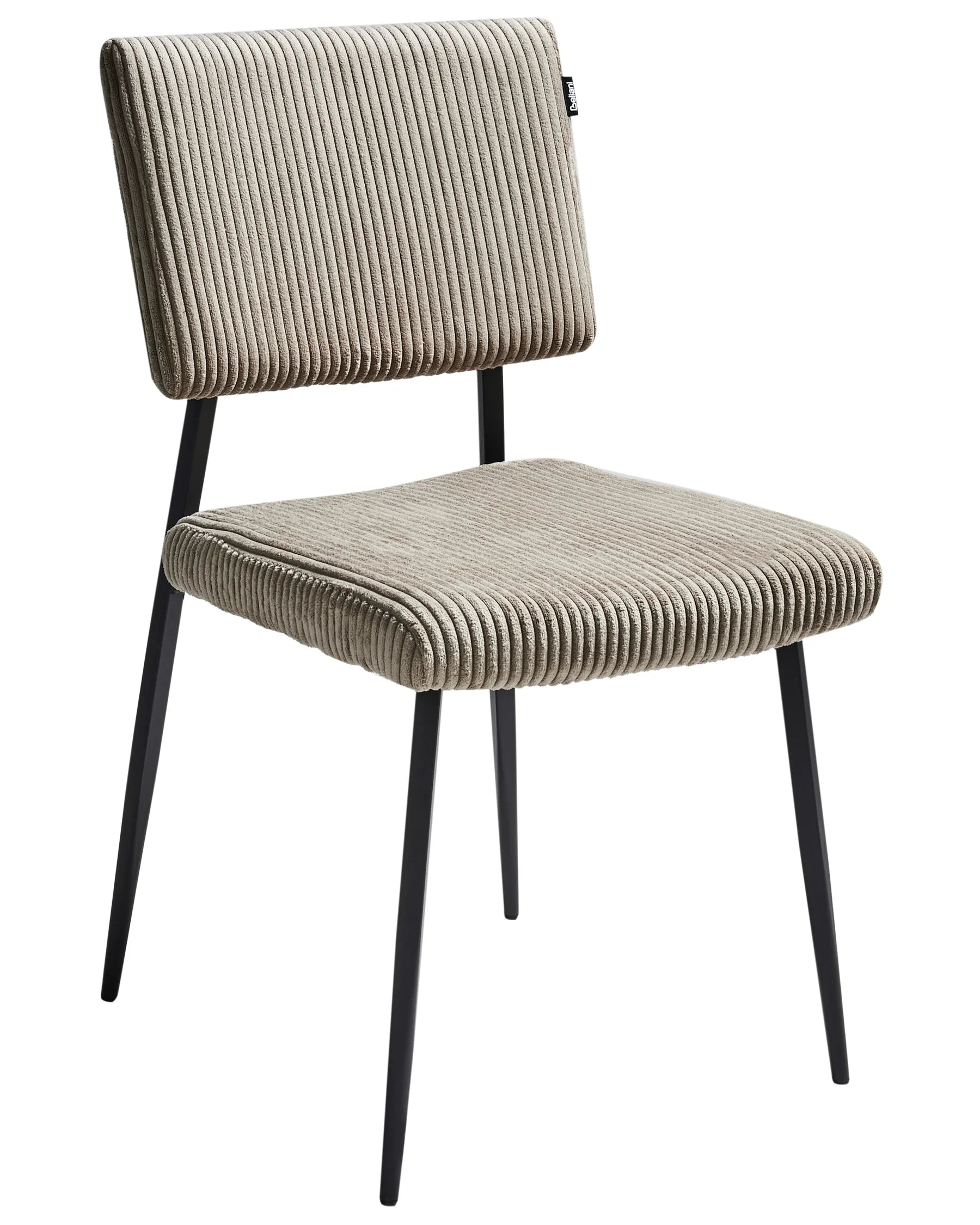 Set of 2 Dining Chairs STURGIS Corduroy Taupe