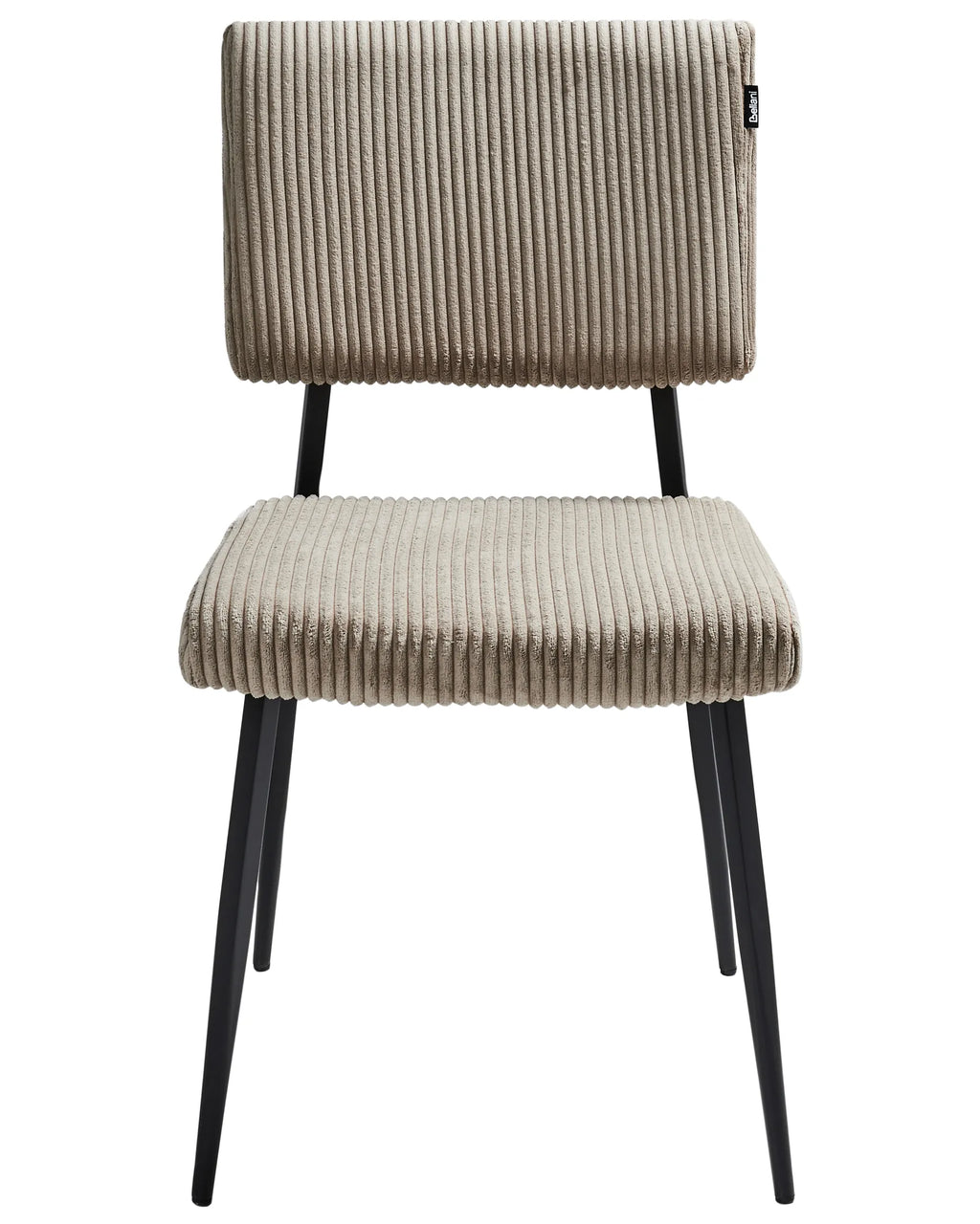 Set of 2 Dining Chairs STURGIS Corduroy Taupe