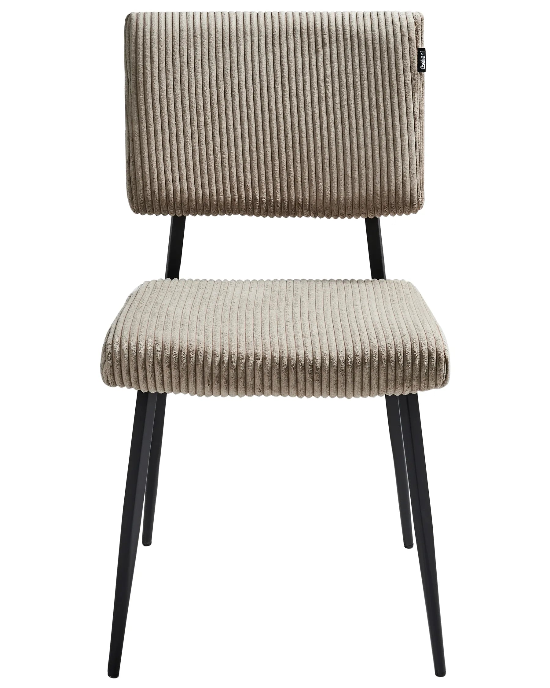 Set of 2 Dining Chairs STURGIS Corduroy Taupe