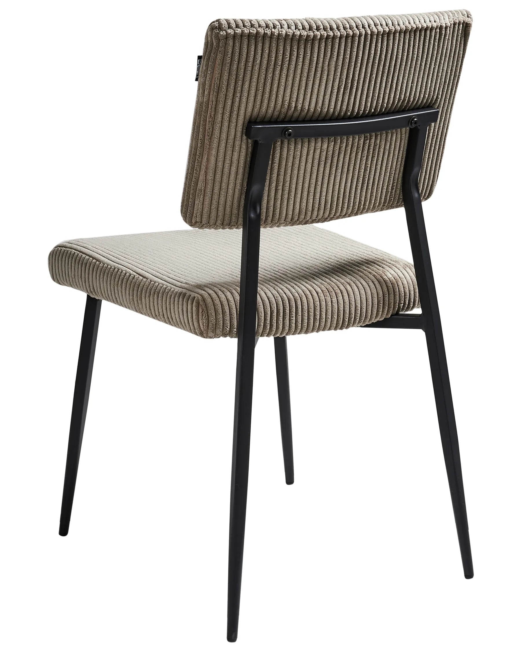 Set of 2 Dining Chairs STURGIS Corduroy Taupe
