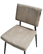 Set of 2 Dining Chairs STURGIS Corduroy Taupe