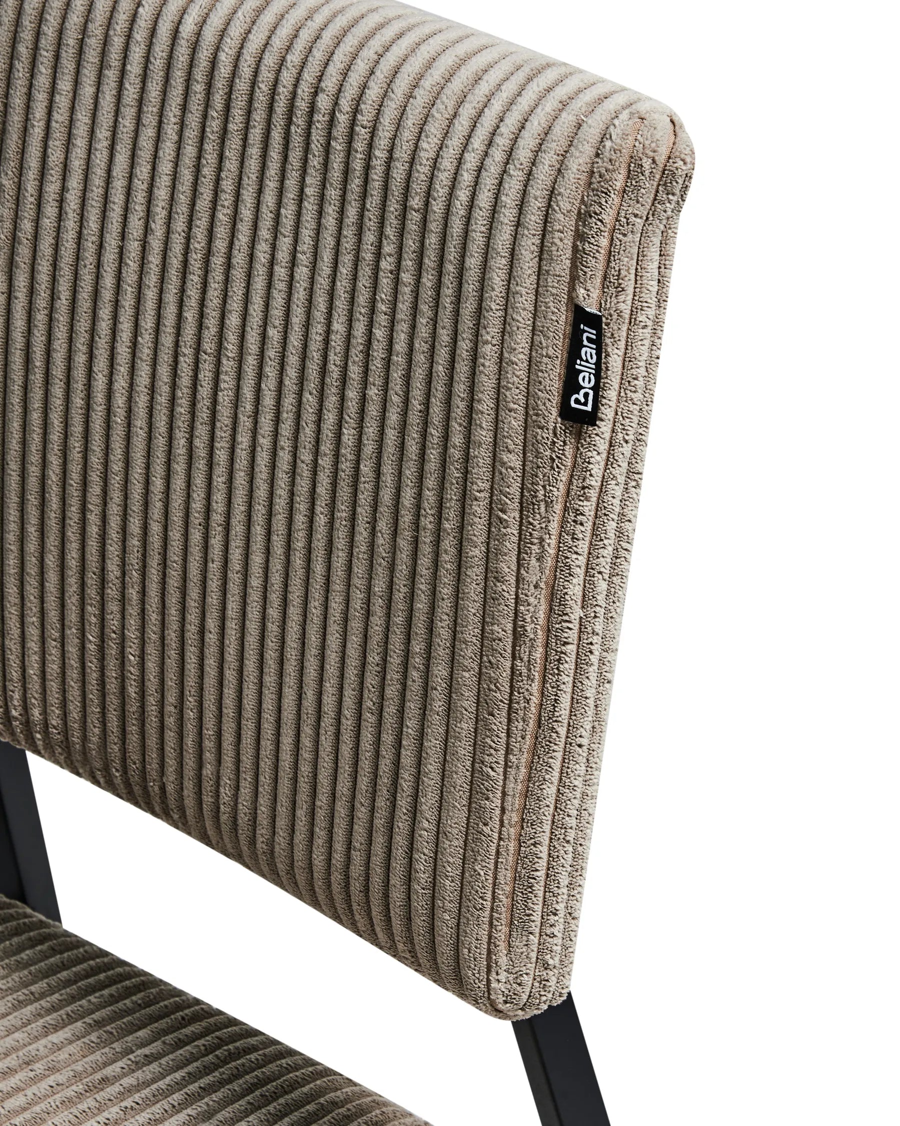 Set of 2 Dining Chairs STURGIS Corduroy Taupe