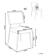 Set of 2 Dining Chairs STURGIS Corduroy Taupe