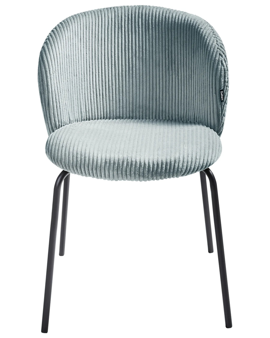 Set of 2 Dining Chairs MILES Corduroy Light Blue