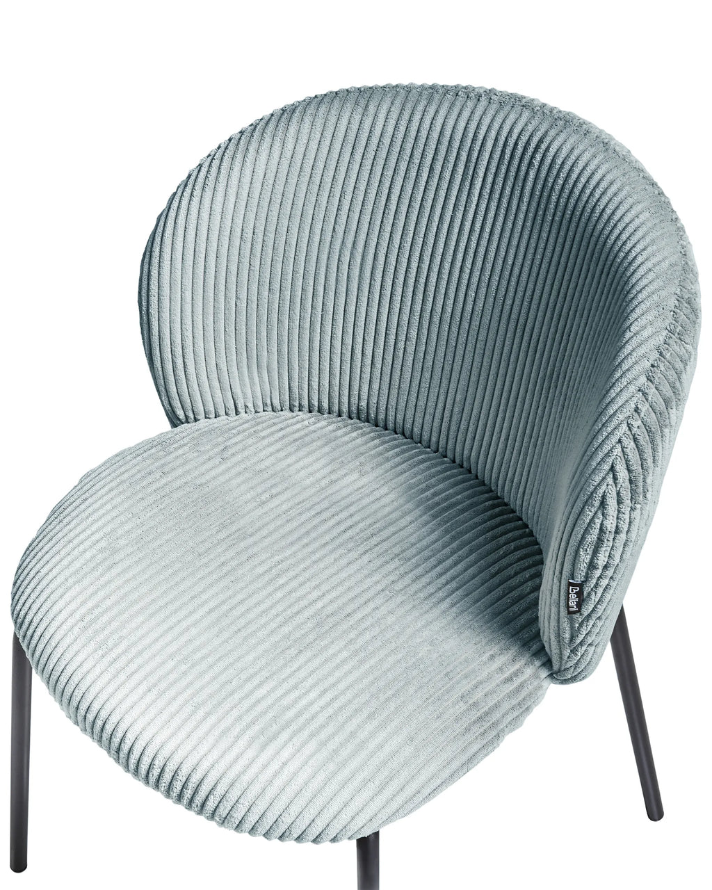 Set of 2 Dining Chairs MILES Corduroy Light Blue