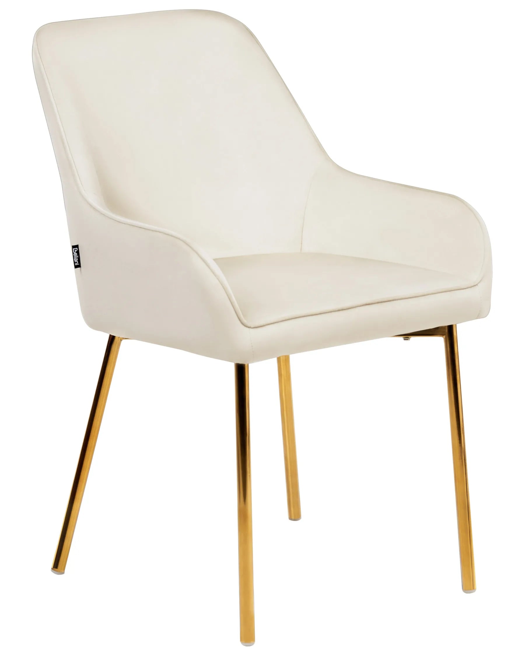 Set of 2 Dining Chairs LOVERNA Velvet Off-White