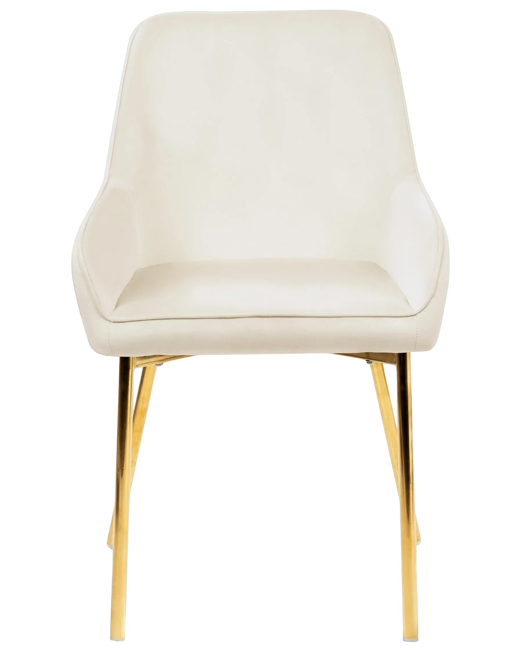 Set of 2 Dining Chairs LOVERNA Velvet Off-White