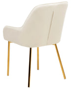 Set of 2 Dining Chairs LOVERNA Velvet Off-White