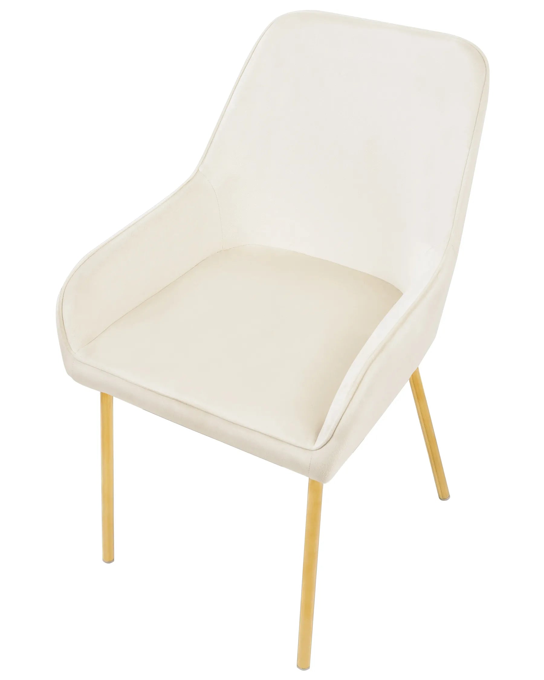 Set of 2 Dining Chairs LOVERNA Velvet Off-White