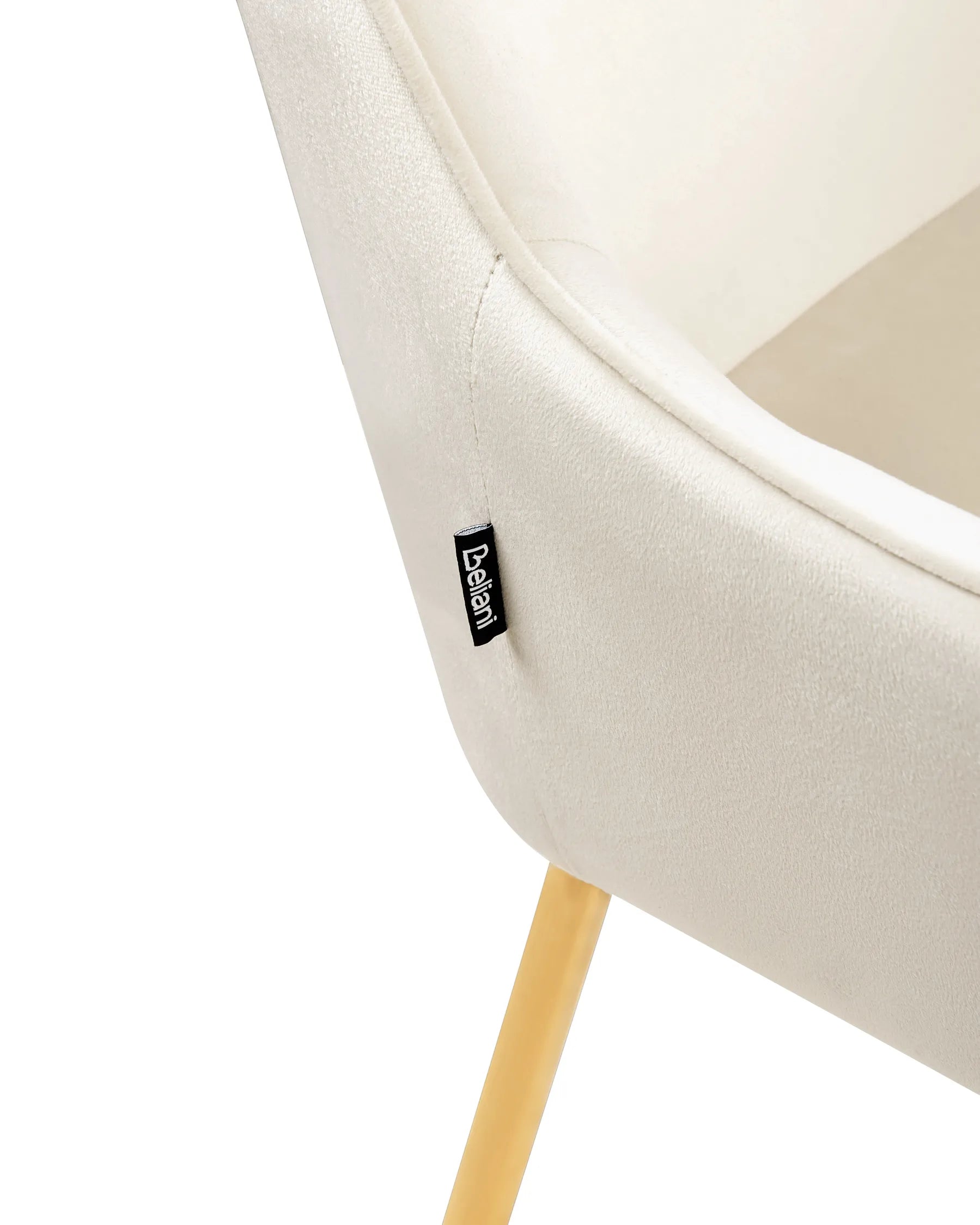 Set of 2 Dining Chairs LOVERNA Velvet Off-White