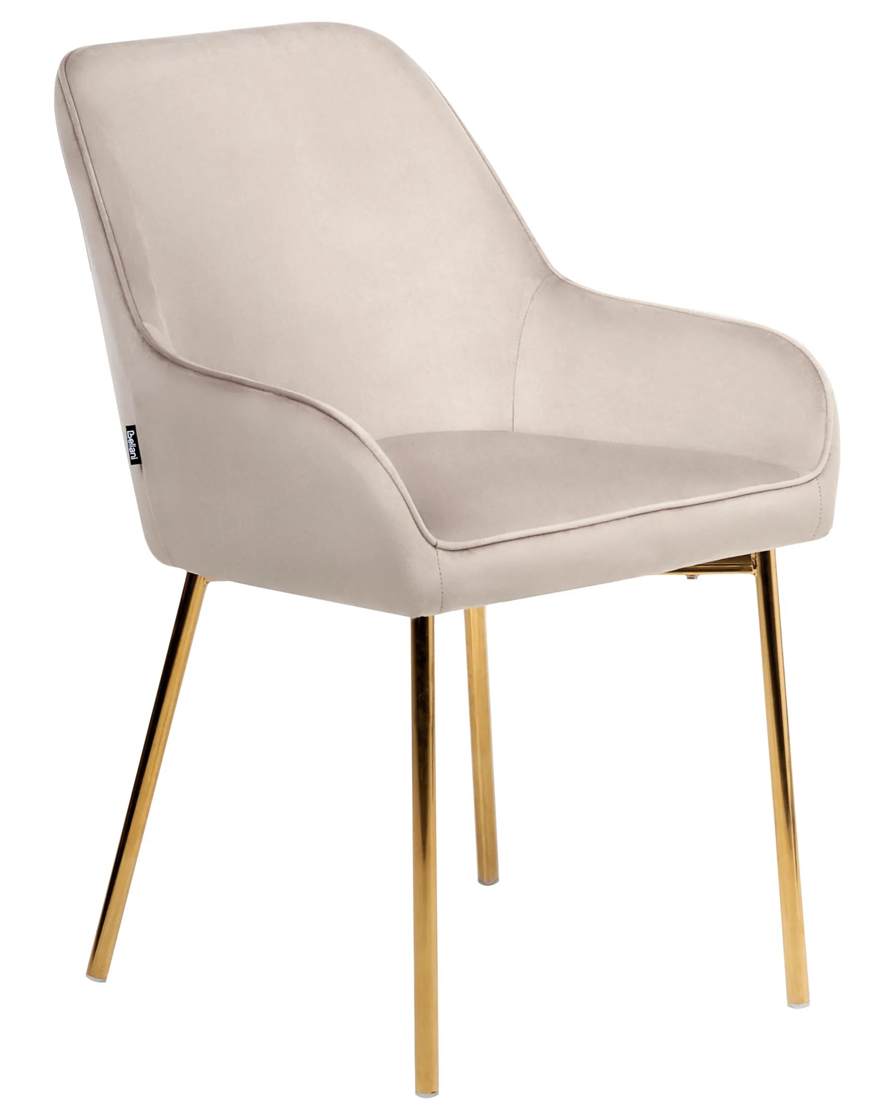 Set of 2 Dining Chairs LOVERNA Velvet Beige