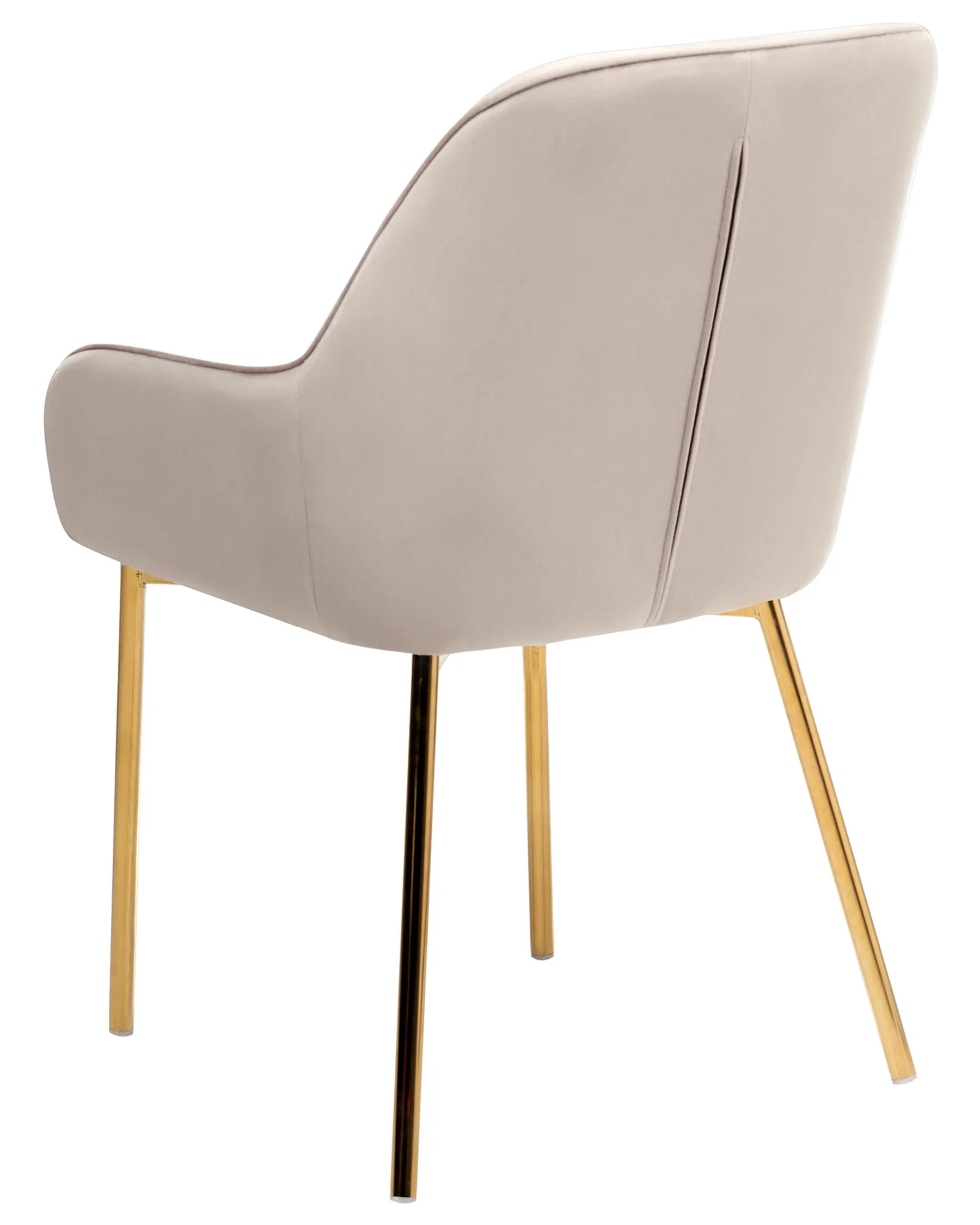 Set of 2 Dining Chairs LOVERNA Velvet Beige