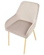 Set of 2 Dining Chairs LOVERNA Velvet Beige