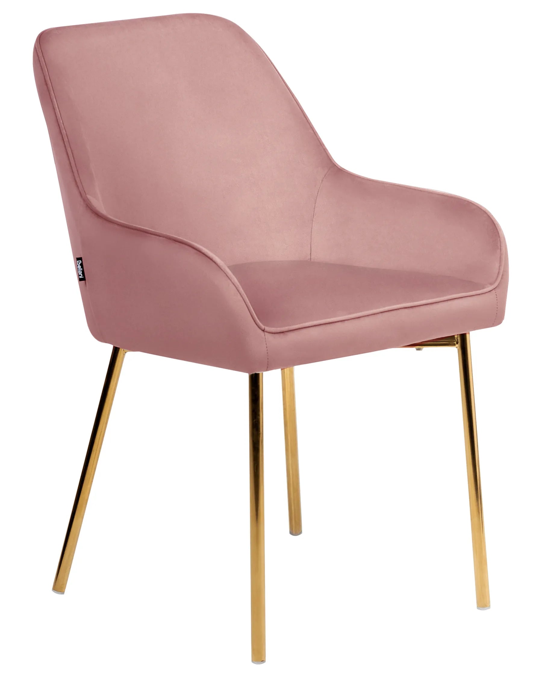 Set of 2 Dining Chairs LOVERNA Velvet Pink