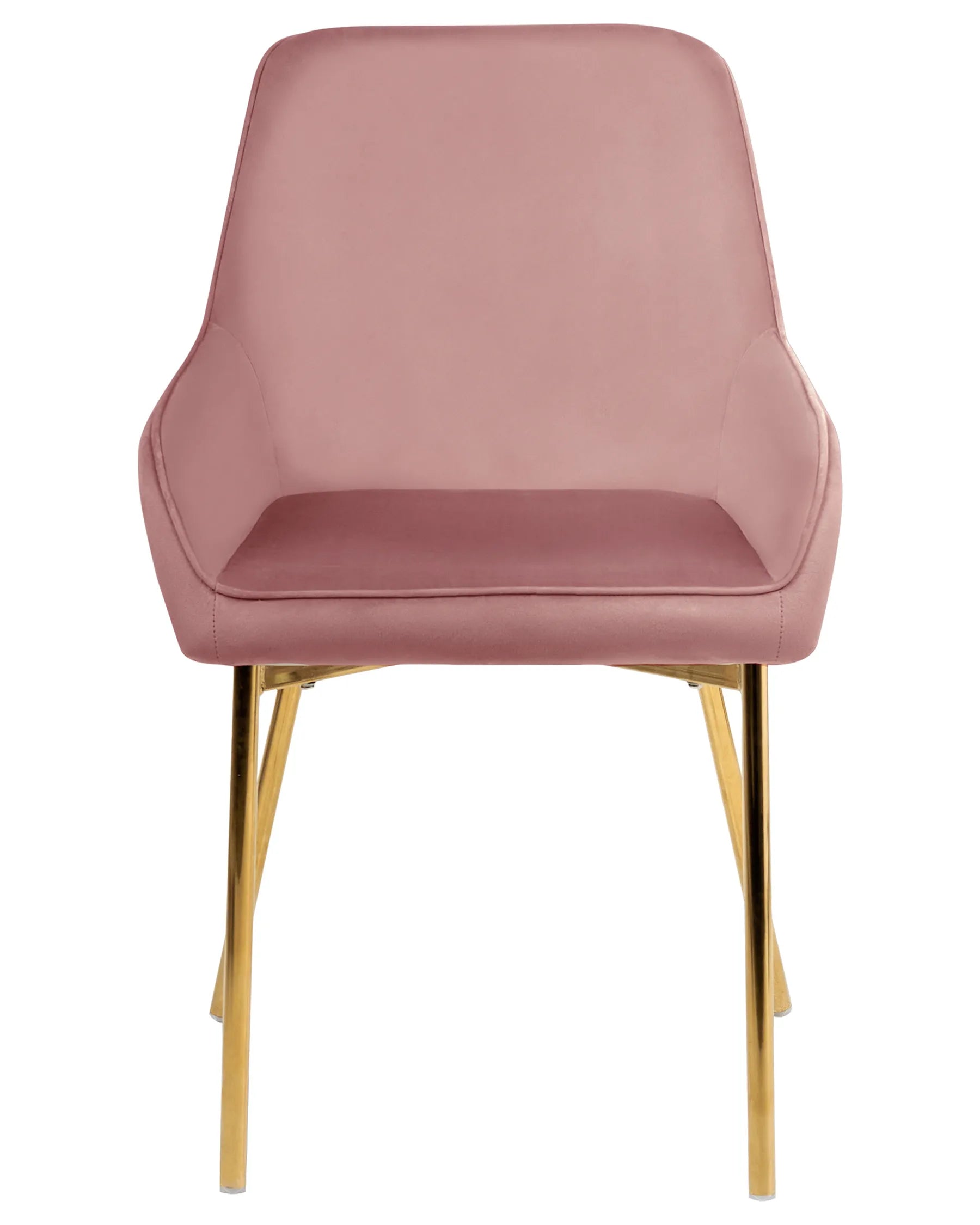 Set of 2 Dining Chairs LOVERNA Velvet Pink