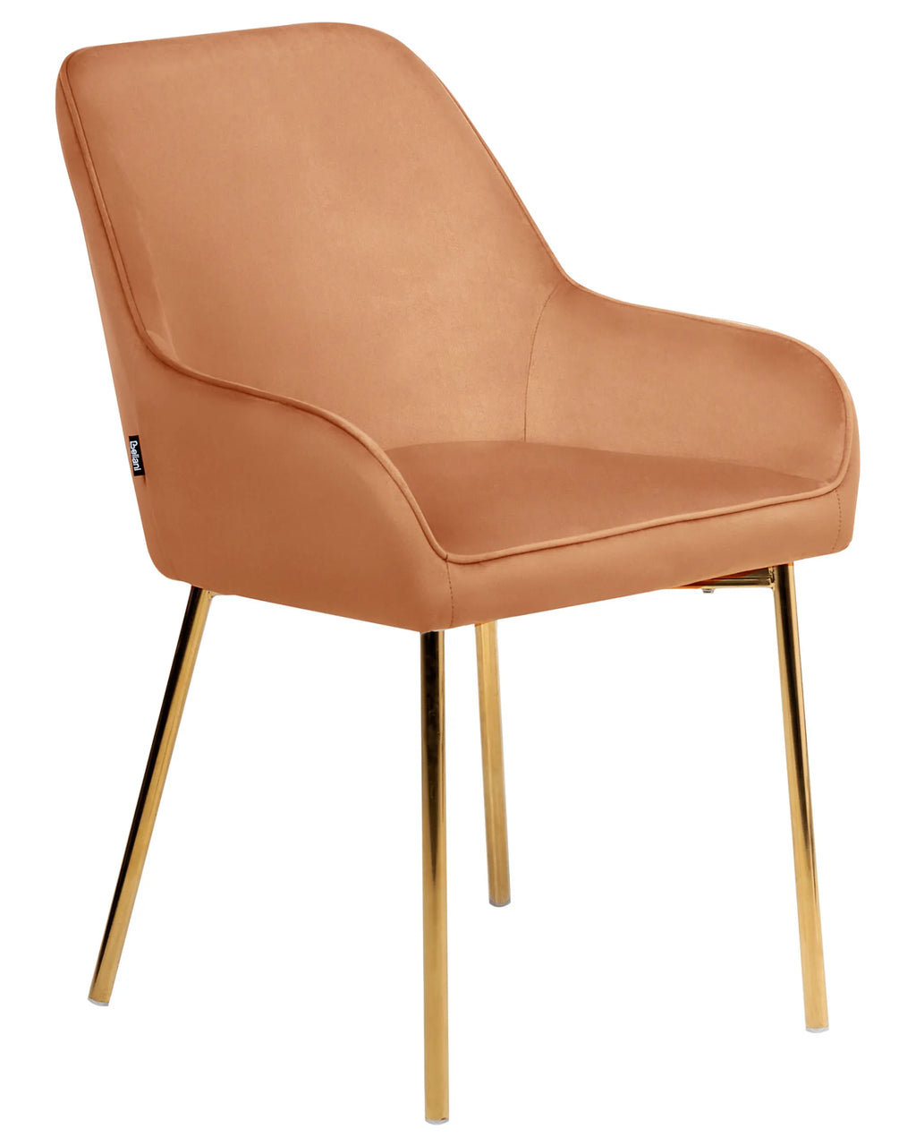 Set of 2 Dining Chairs LOVERNA Velvet Orange