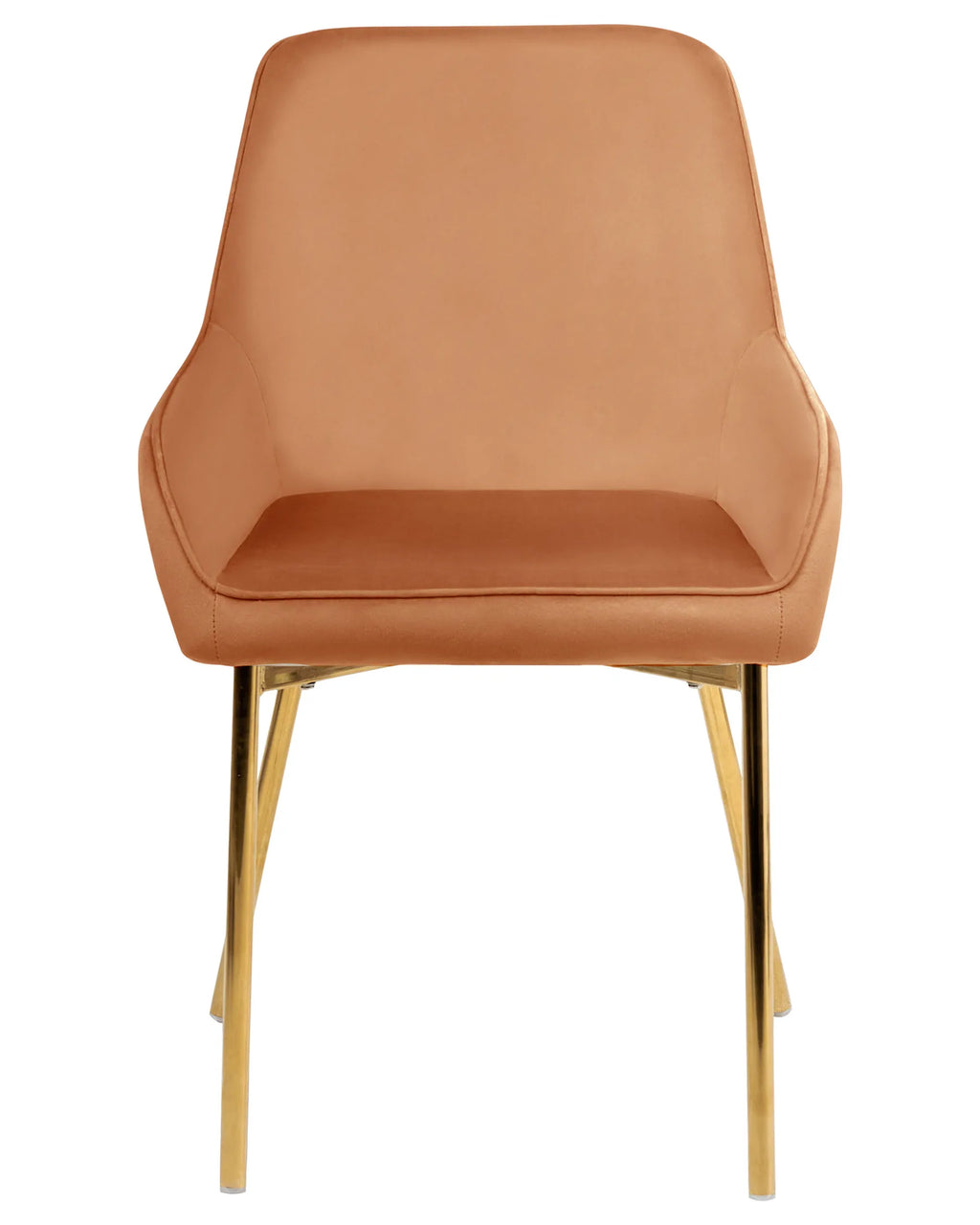 Set of 2 Dining Chairs LOVERNA Velvet Orange