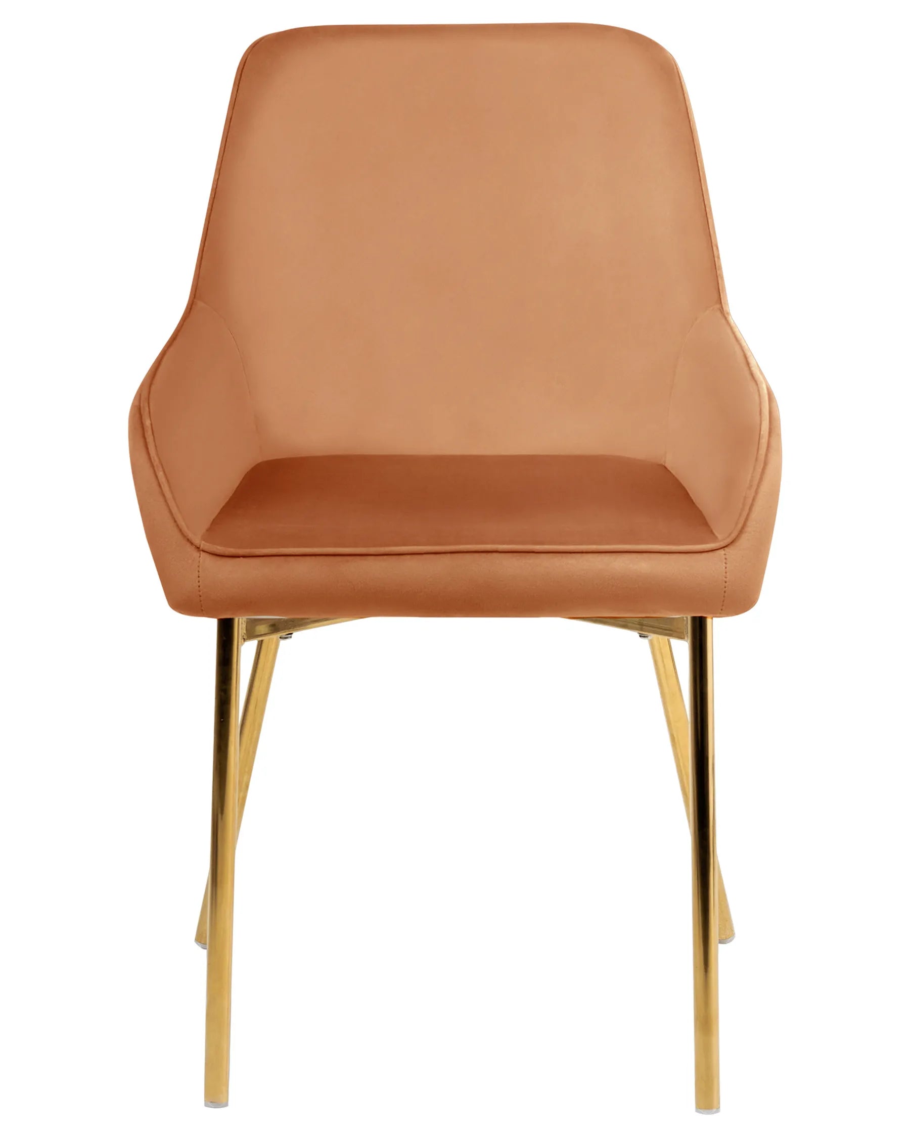 Set of 2 Dining Chairs LOVERNA Velvet Orange