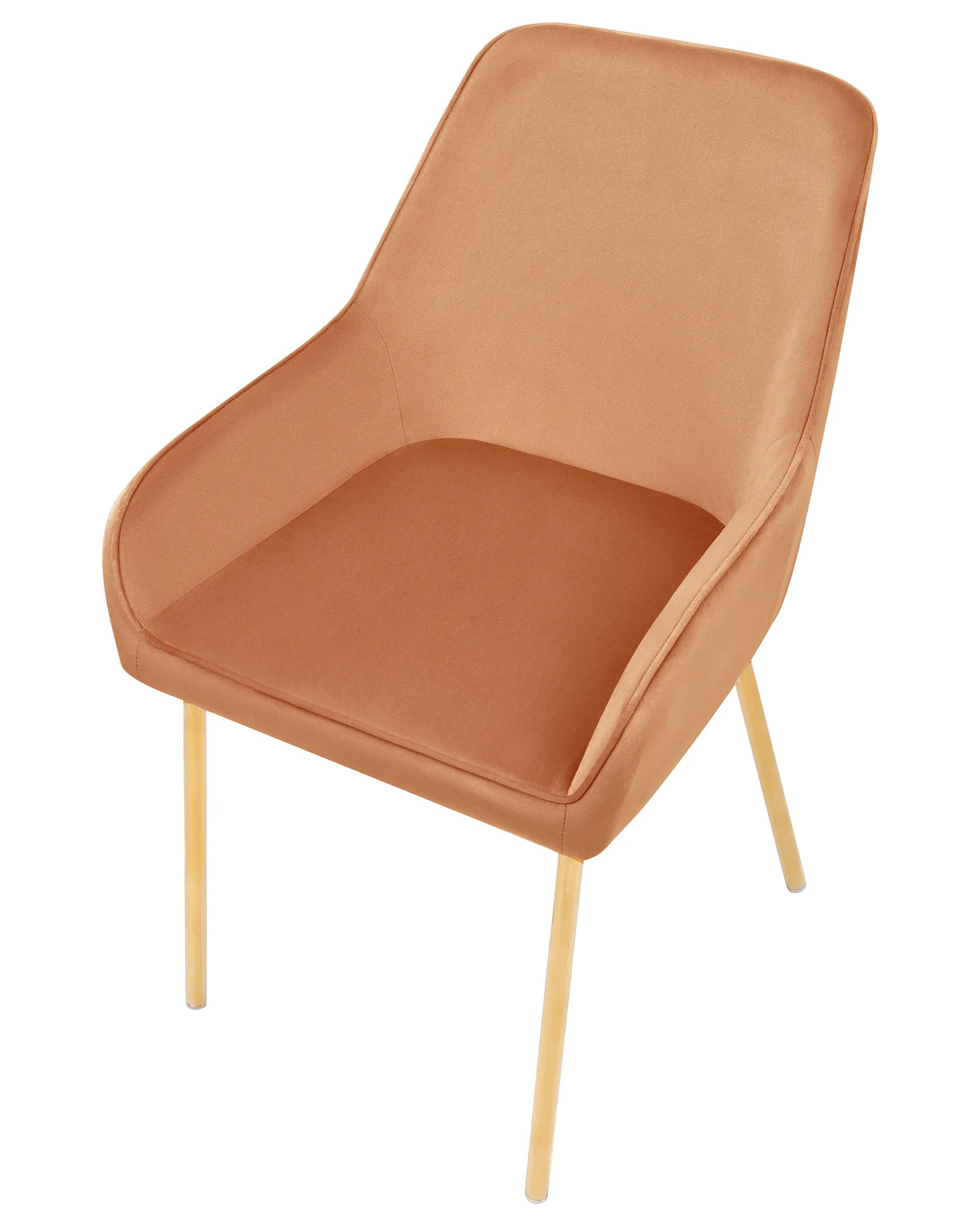 Set of 2 Dining Chairs LOVERNA Velvet Orange