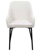 Set of 2 Dining Chairs LOVERNA Corduroy Off-White