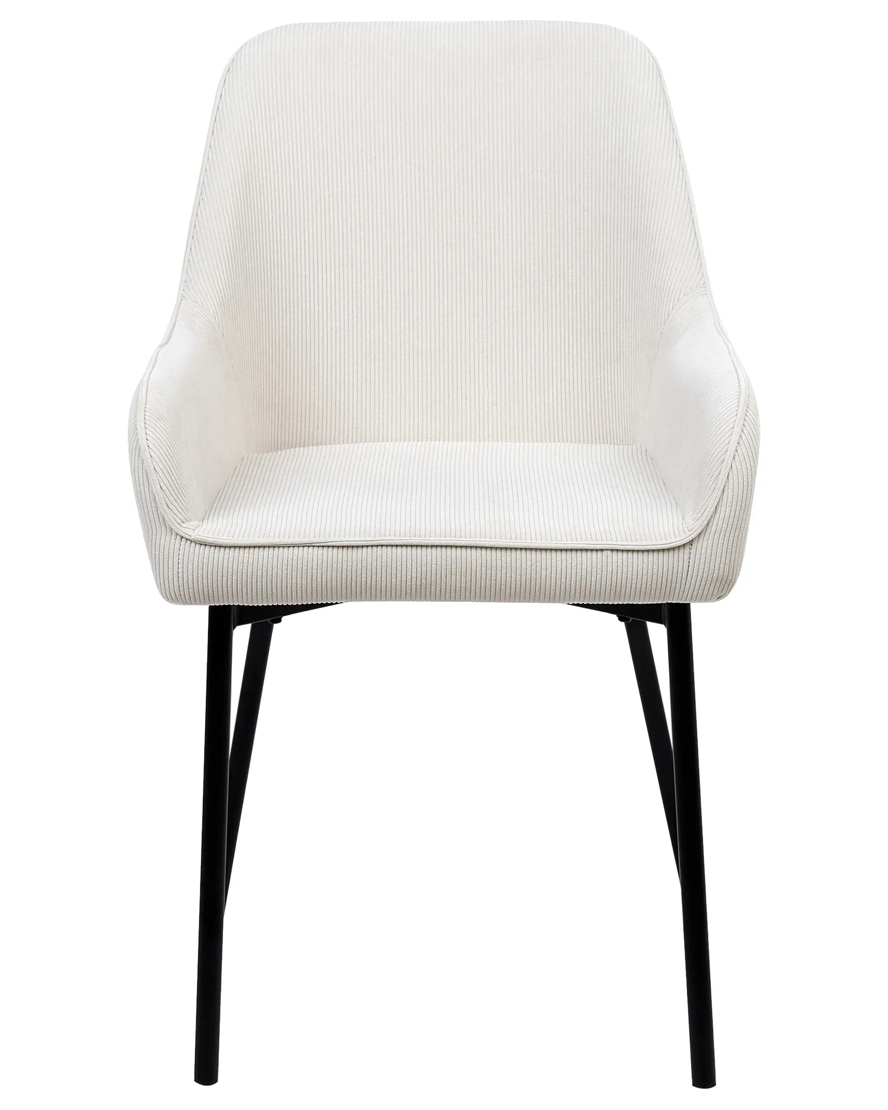 Set of 2 Dining Chairs LOVERNA Corduroy Off-White