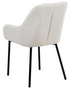 Set of 2 Dining Chairs LOVERNA Corduroy Off-White