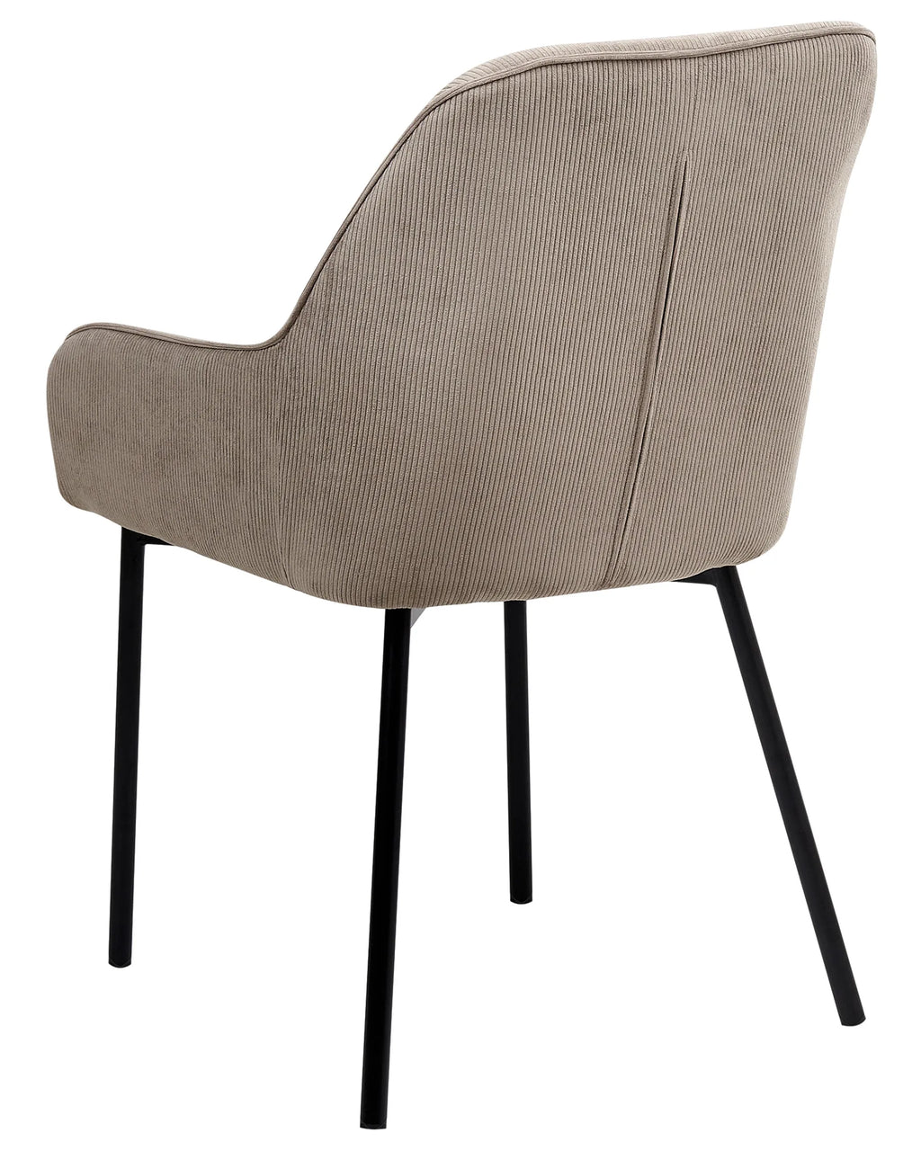 Set of 2 Dining Chairs LOVERNA Corduroy Beige