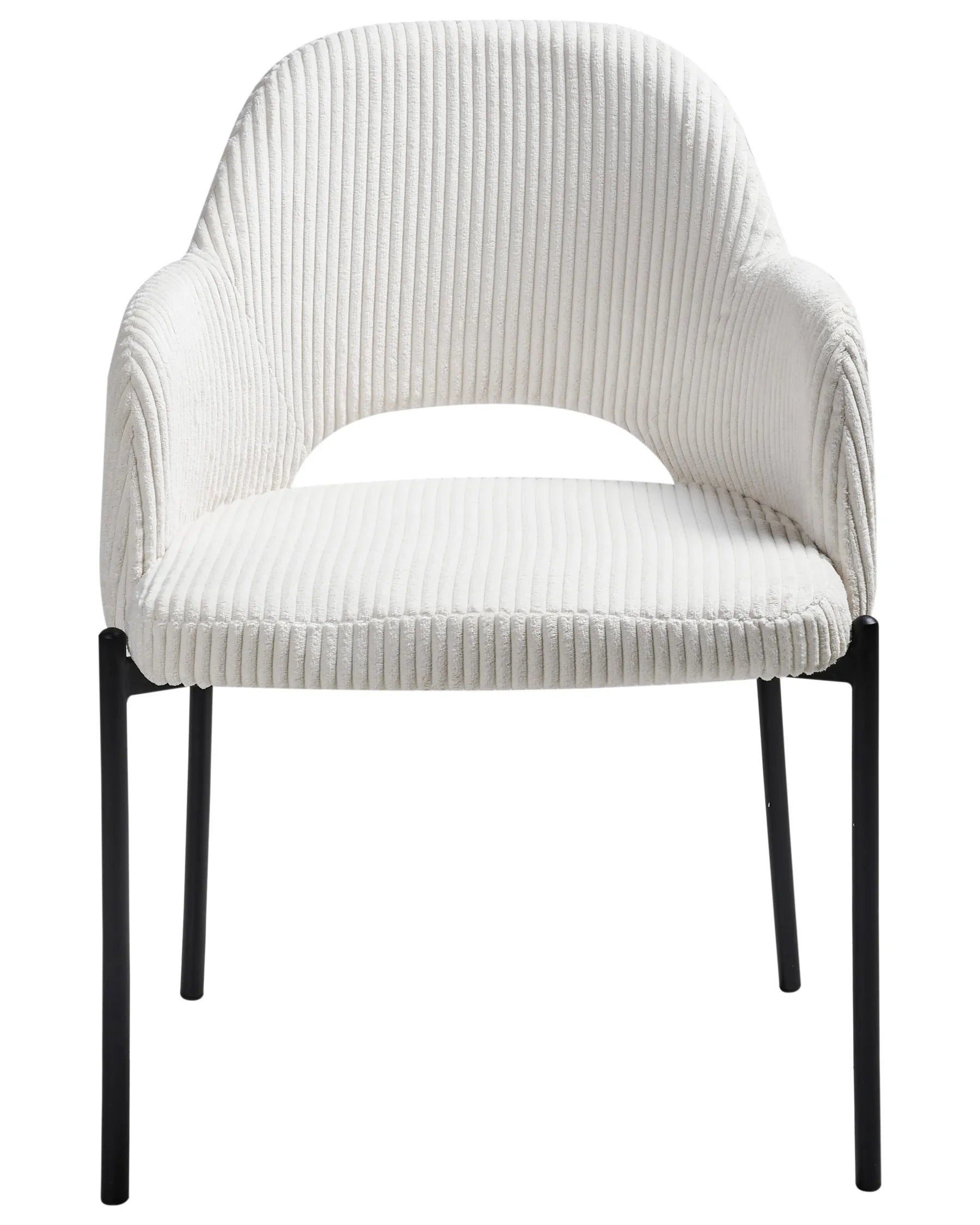 Set of 2 Dining Chairs RATON Corduroy Off-White
