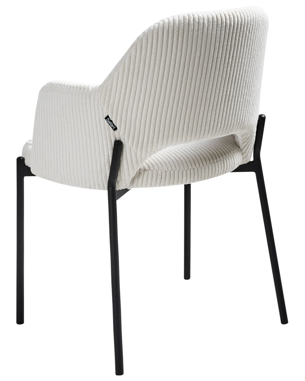 Set of 2 Dining Chairs RATON Corduroy Off-White