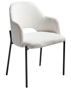 Set of 2 Dining Chairs RATON Corduroy Off-White