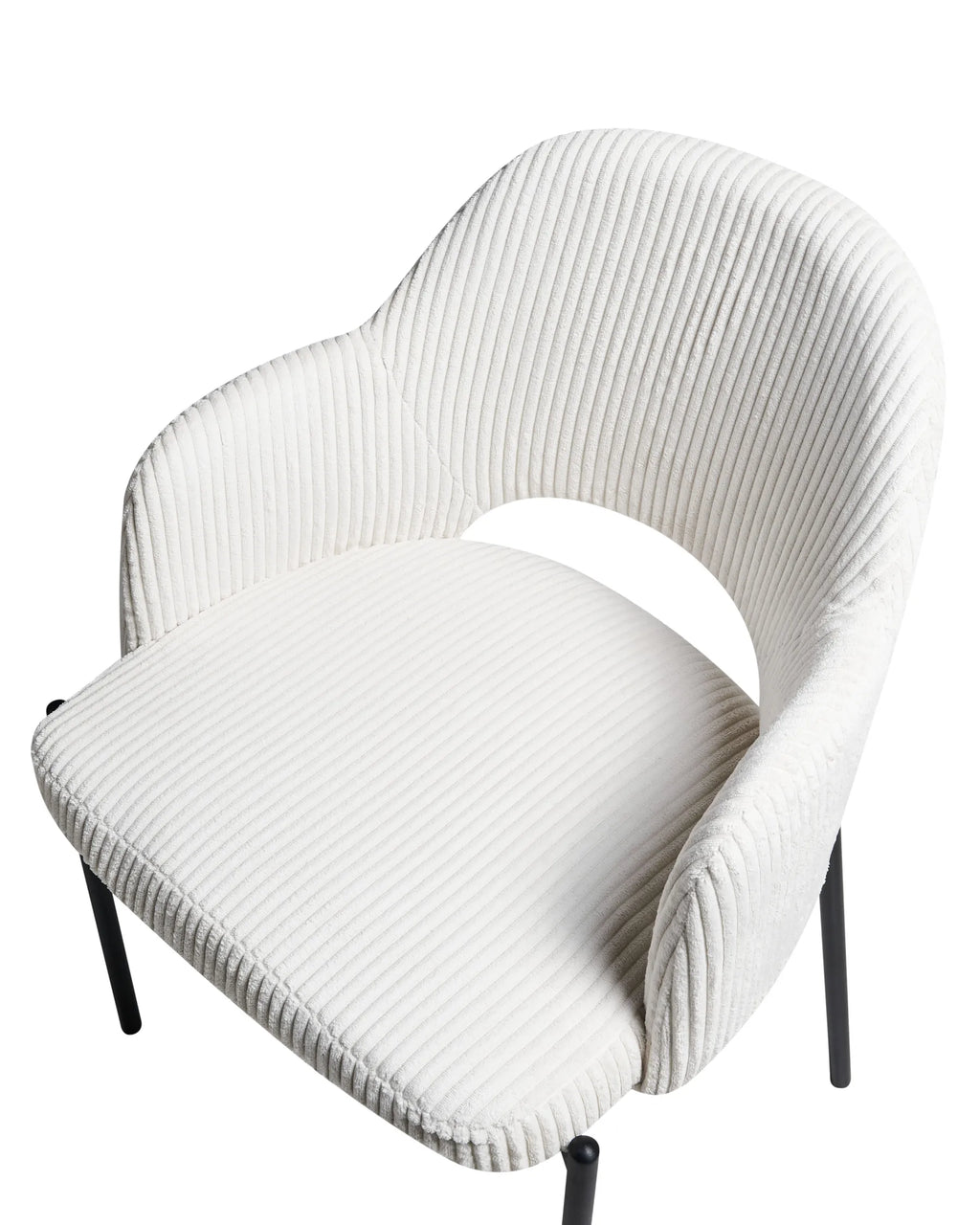 Set of 2 Dining Chairs RATON Corduroy Off-White