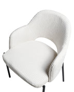 Set of 2 Dining Chairs RATON Corduroy Off-White