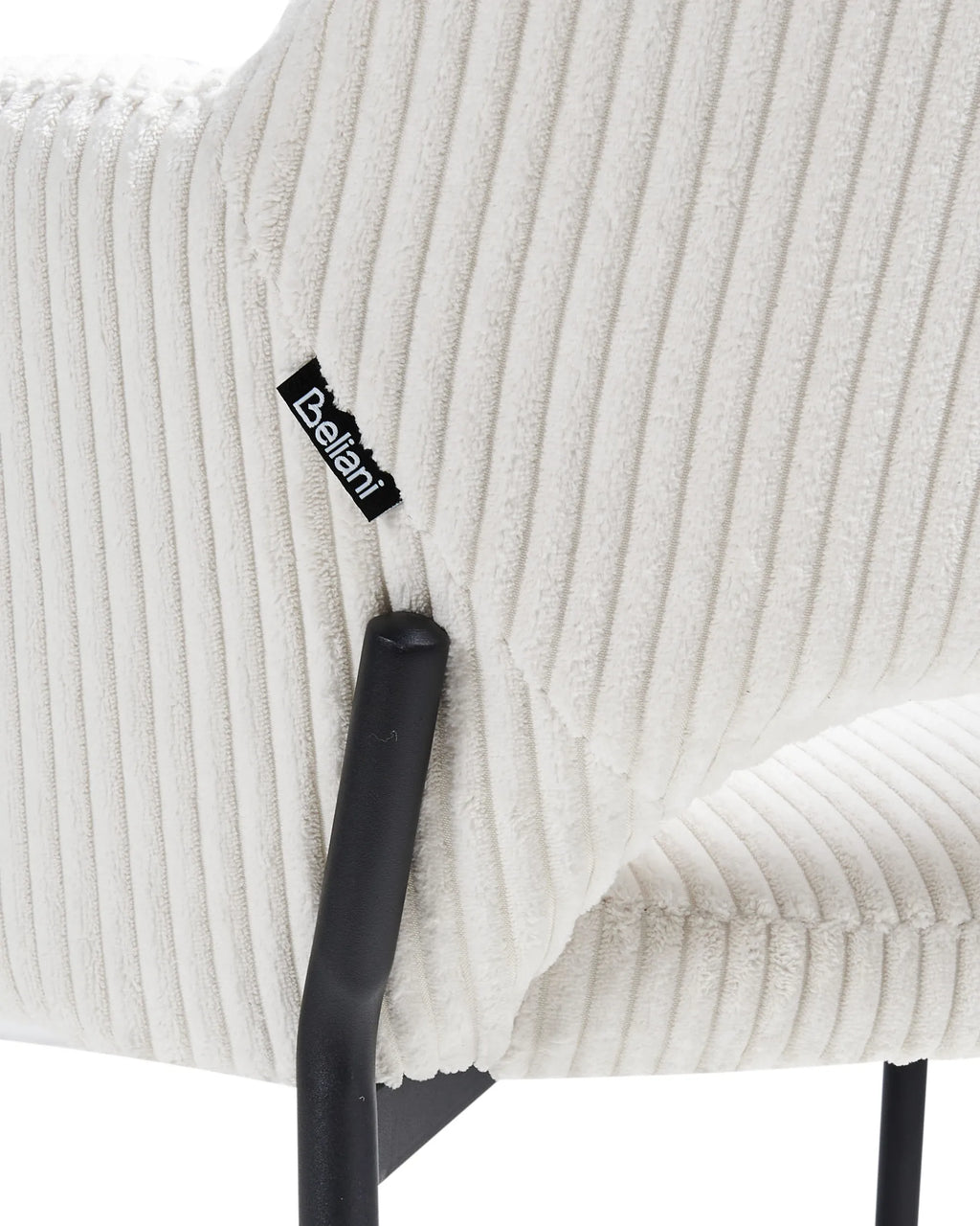 Set of 2 Dining Chairs RATON Corduroy Off-White