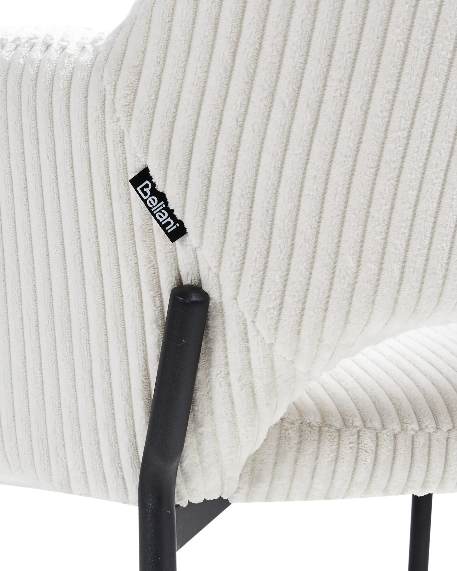 Set of 2 Dining Chairs RATON Corduroy Off-White