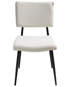 Set of 2 Dining Chairs STURGIS Corduroy Off-White