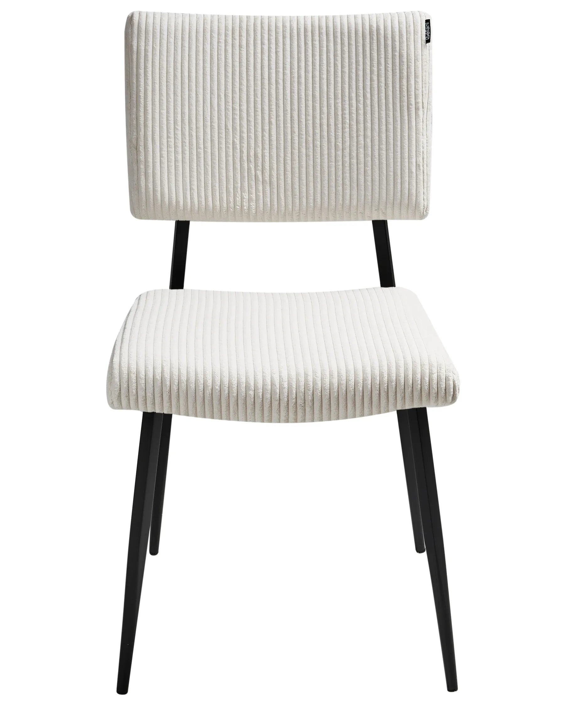 Set of 2 Dining Chairs STURGIS Corduroy Off-White
