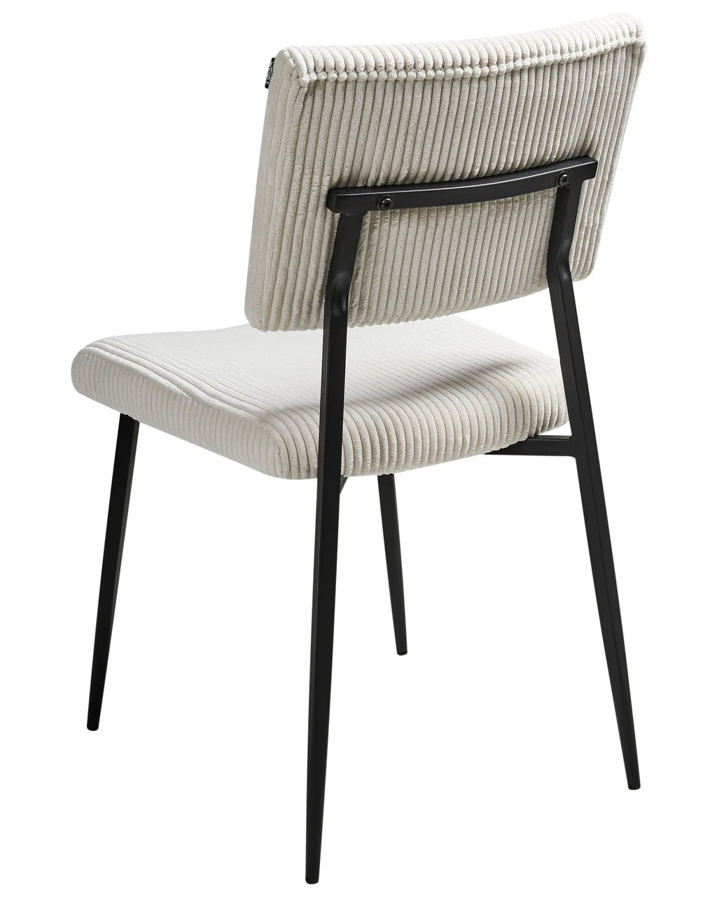Set of 2 Dining Chairs STURGIS Corduroy Off-White