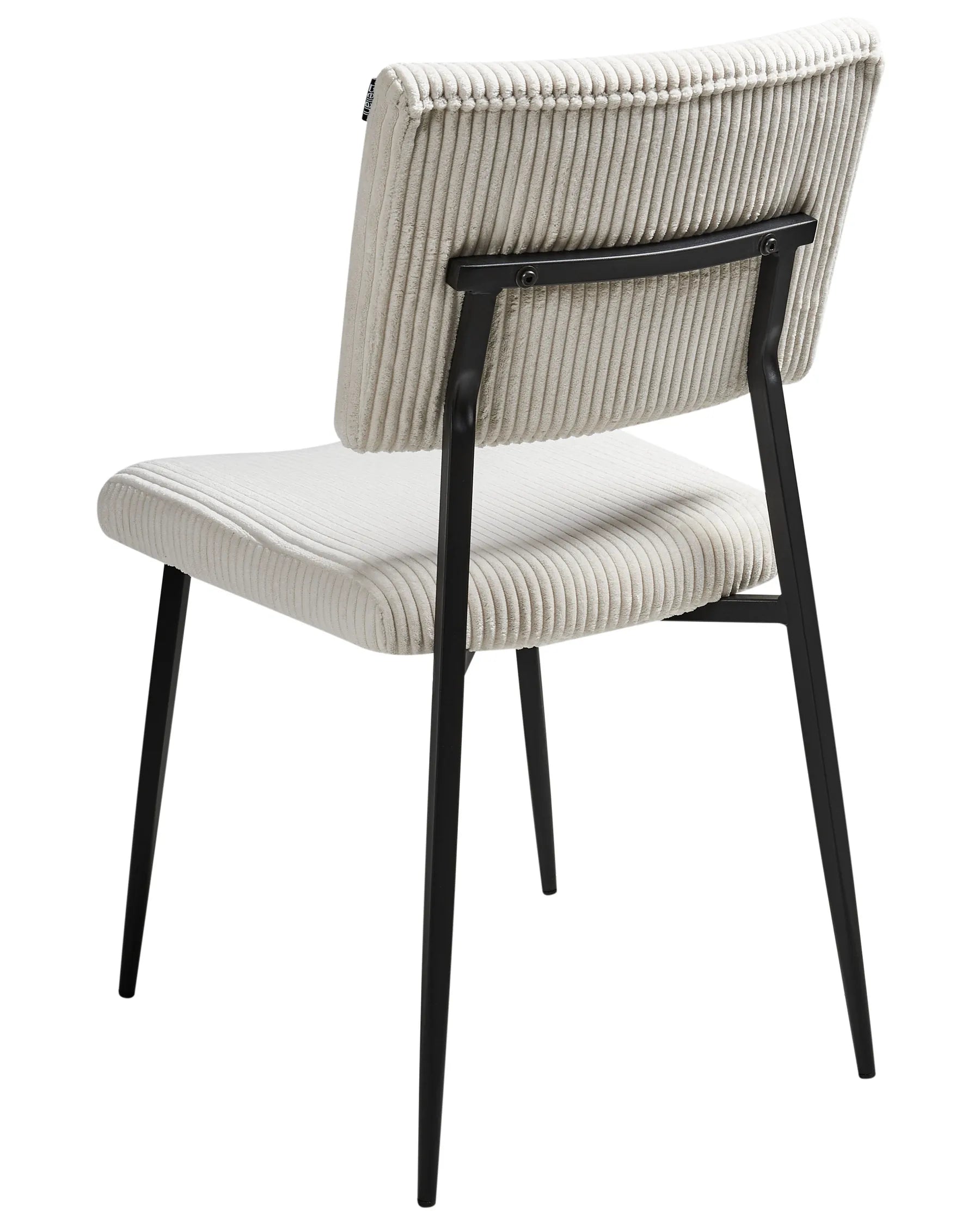 Set of 2 Dining Chairs STURGIS Corduroy Off-White