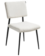 Set of 2 Dining Chairs STURGIS Corduroy Off-White