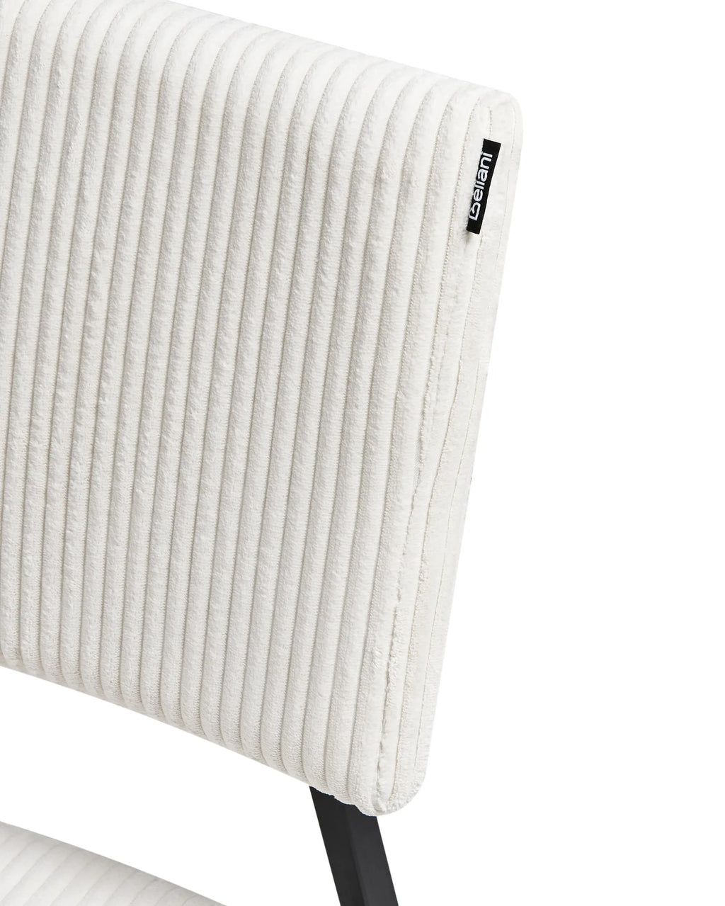 Set of 2 Dining Chairs STURGIS Corduroy Off-White
