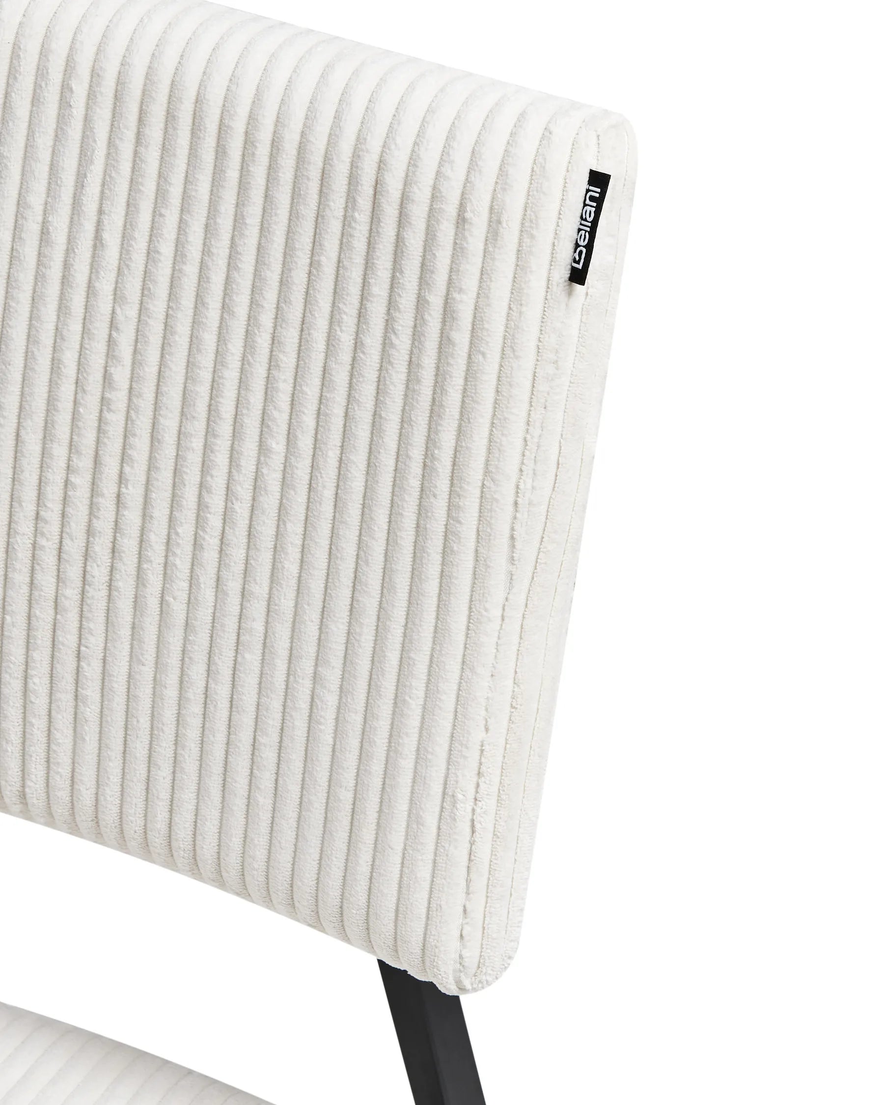 Set of 2 Dining Chairs STURGIS Corduroy Off-White