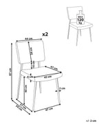 Set of 2 Dining Chairs STURGIS Corduroy Off-White