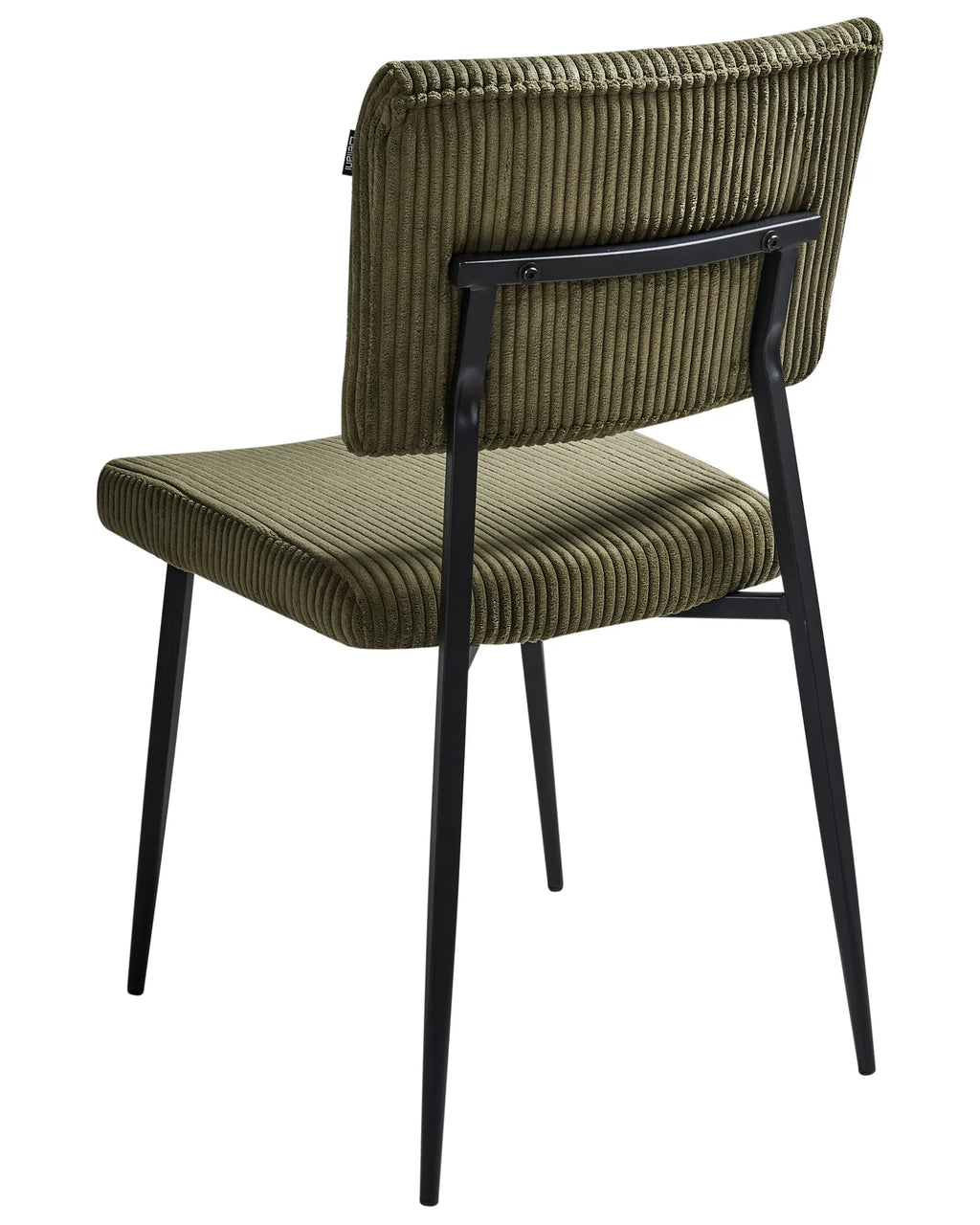 Set of 2 Dining Chairs STURGIS Corduroy Olive Green